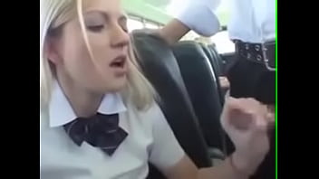 Blonde Schoolgirl Teen Beauty Fucks A Man During A Bus Ride